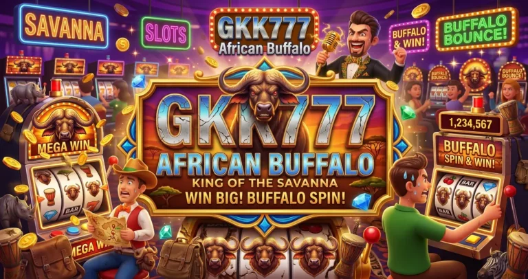 GKK777 ကျွဲစလော့ဂိမ်း – ကစားနည်းလမ်းညွှန် gkk777 african buffalo slot guide